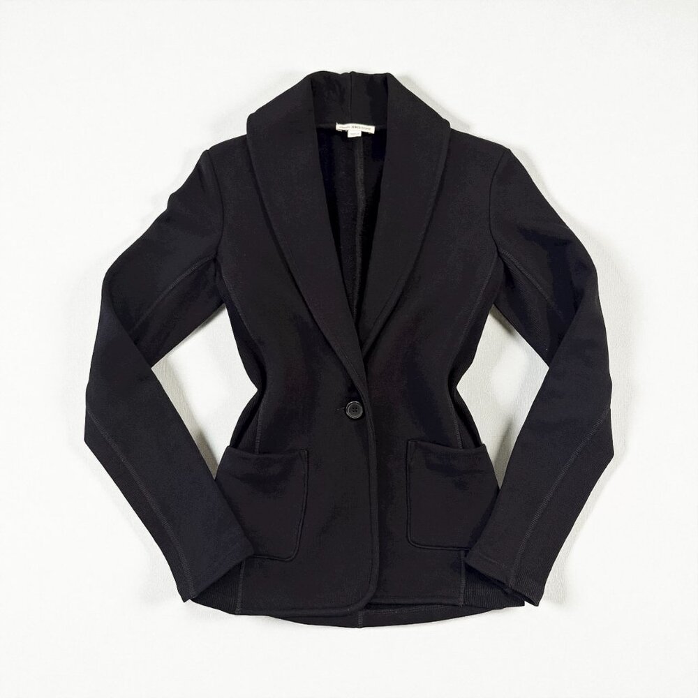 James Perse Shawl Collar Blazer Cotton Black Women's Size M - Picture 5 of 11